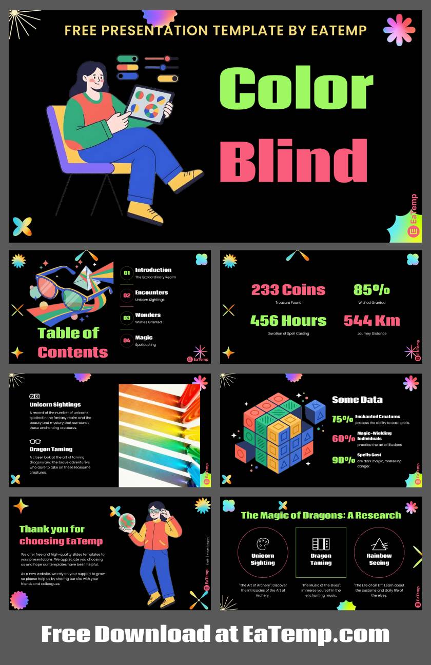 Color Blind PowerPoint Presentation Template