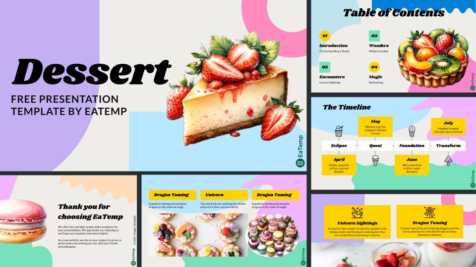 Dessert PowerPoint Presentation Template and Google Slides Theme
