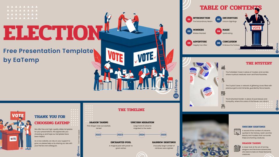 Election PowerPoint Presentation Template and Google Slides Theme
