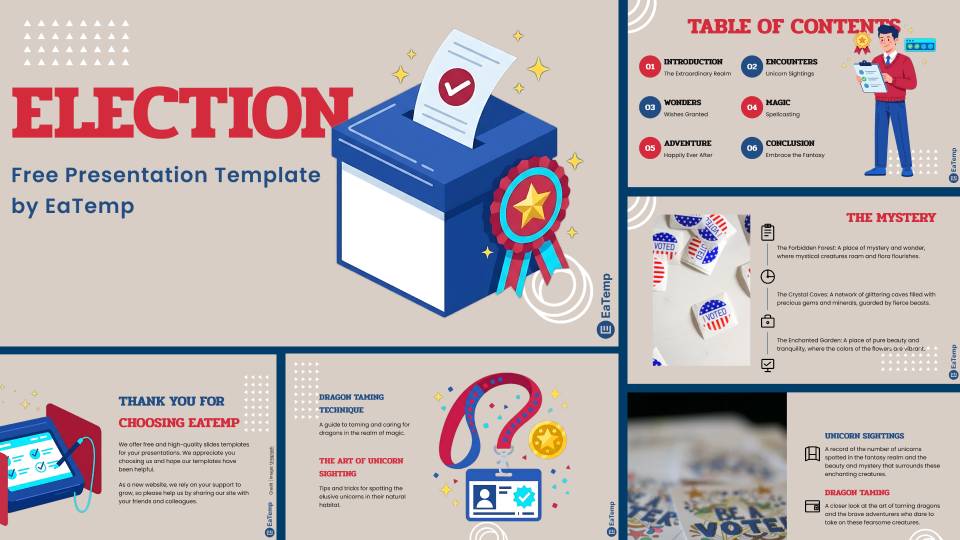 Election PowerPoint Presentation Template and Google Slides Theme