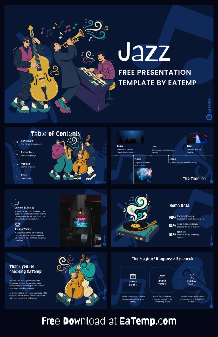 Jazz PowerPoint Presentation Template