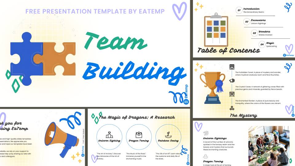 Team Building PowerPoint Presentation Template and Google Slides Theme