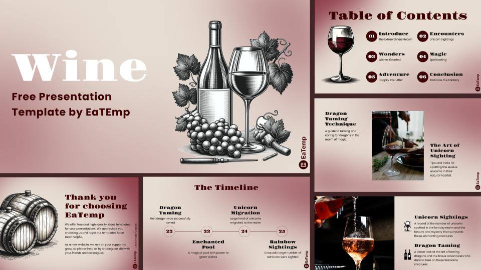 Wine PowerPoint Presentation Template and Google Slides Theme
