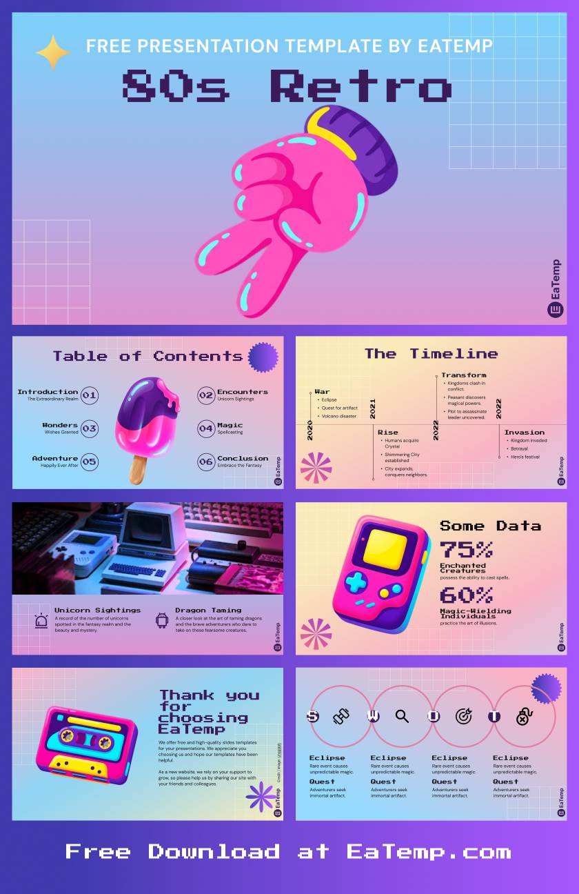 80s Retro 13 80s Retro PowerPoint Presentation Template