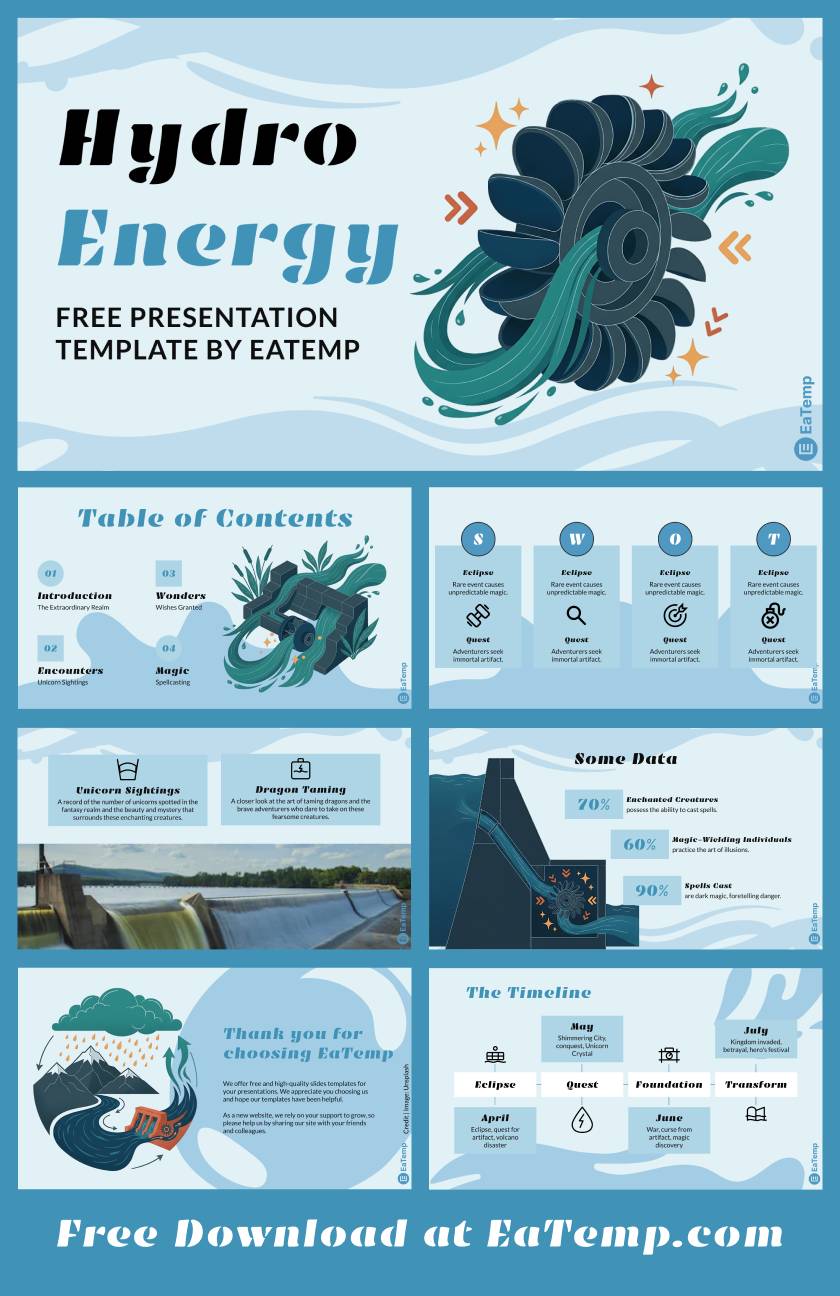 Hydro Energy PPT Presentation Template