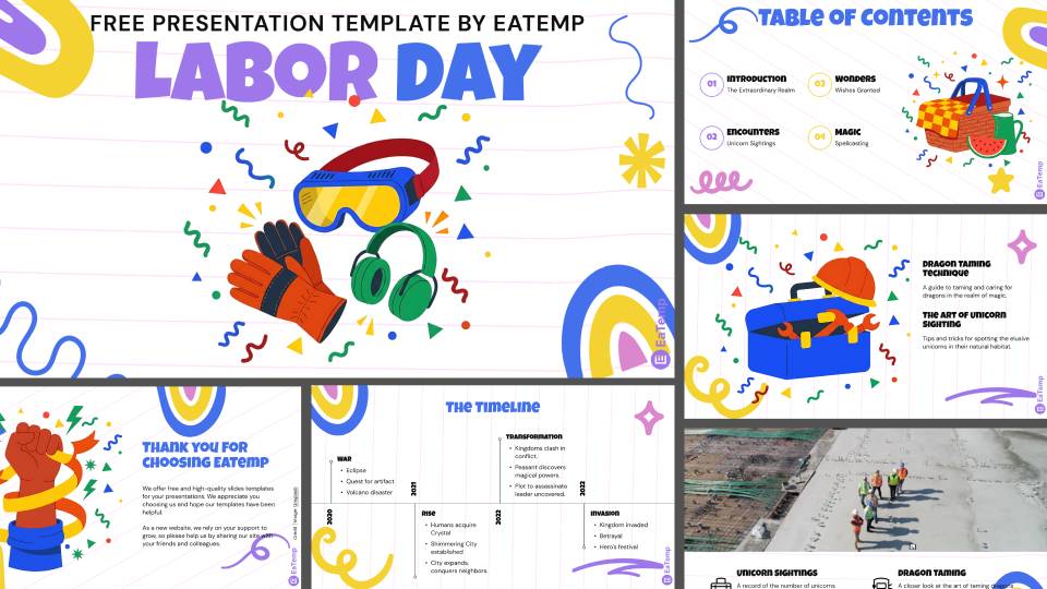 Labor Day PowerPoint Presentation Template and Google Slides Theme