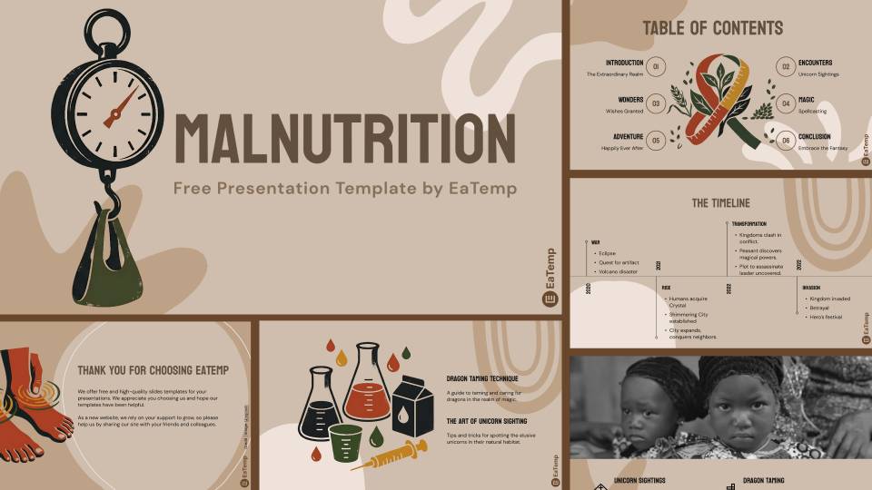 Malnutrition PowerPoint Presentation Template and Google Slides Theme