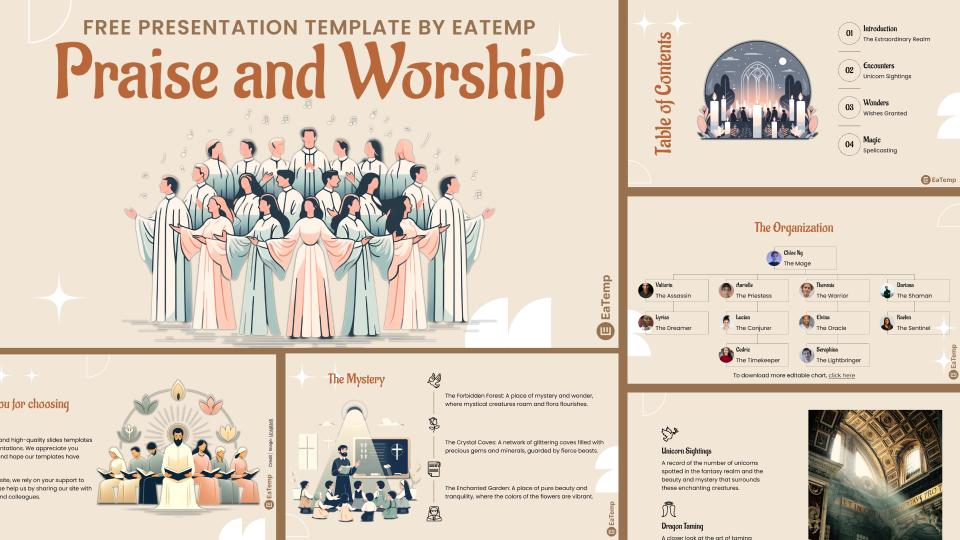 Praise and Worship PowerPoint Presentation Template and Google Slides Theme