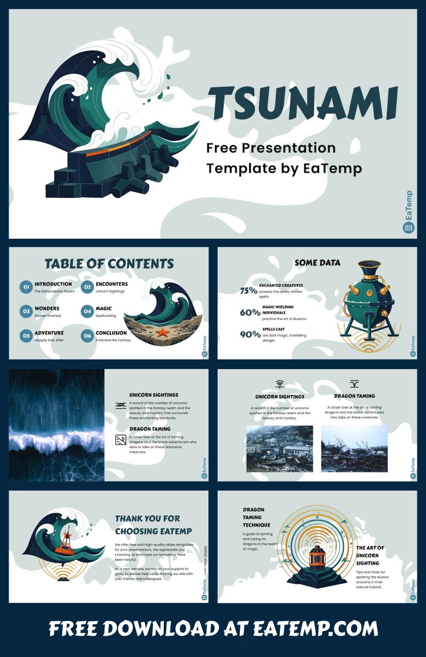 Tsunami PowerPoint Presentation Template