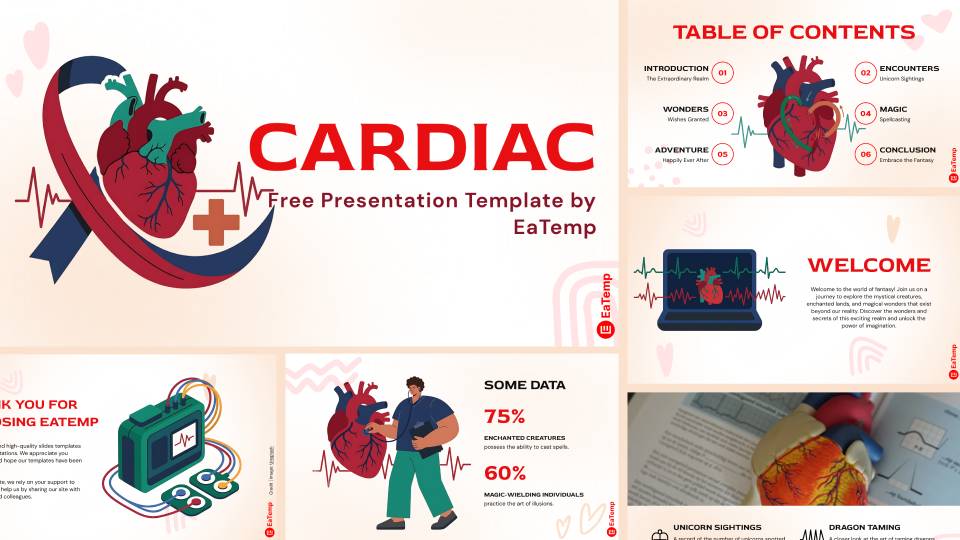 Cardiac PowerPoint Presentation Template and Google Slides Theme