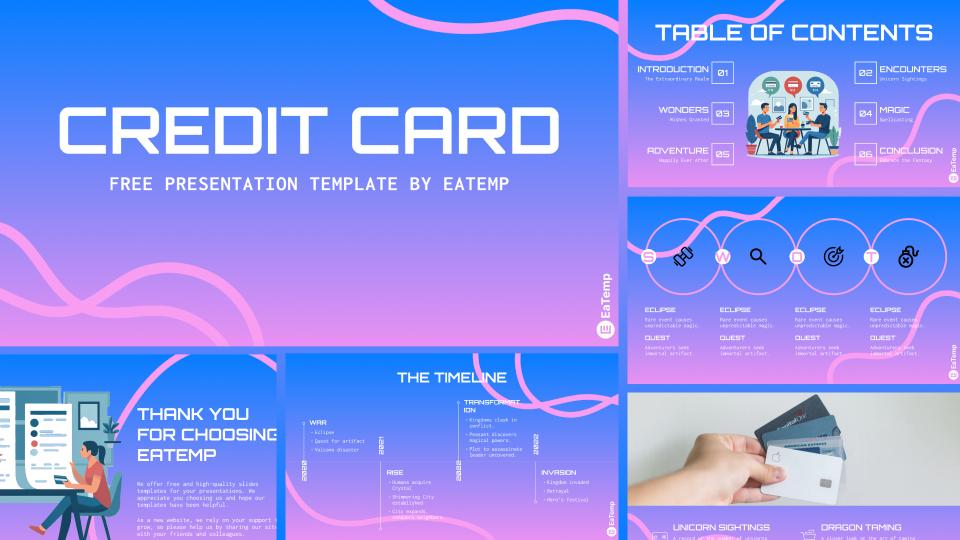 Credit Card PowerPoint Presentation Template and Google Slides Theme