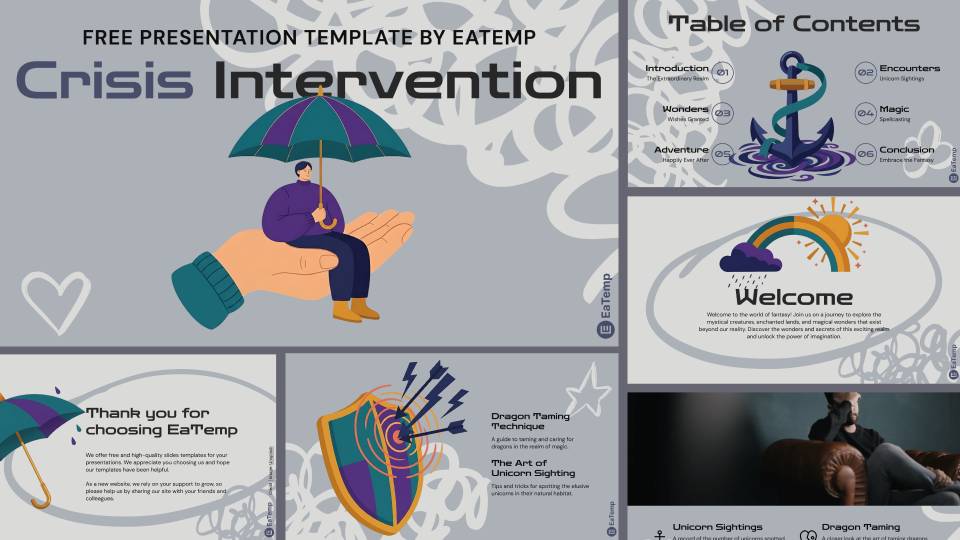Crisis Intervention PowerPoint Presentation Template and Google Slides Theme