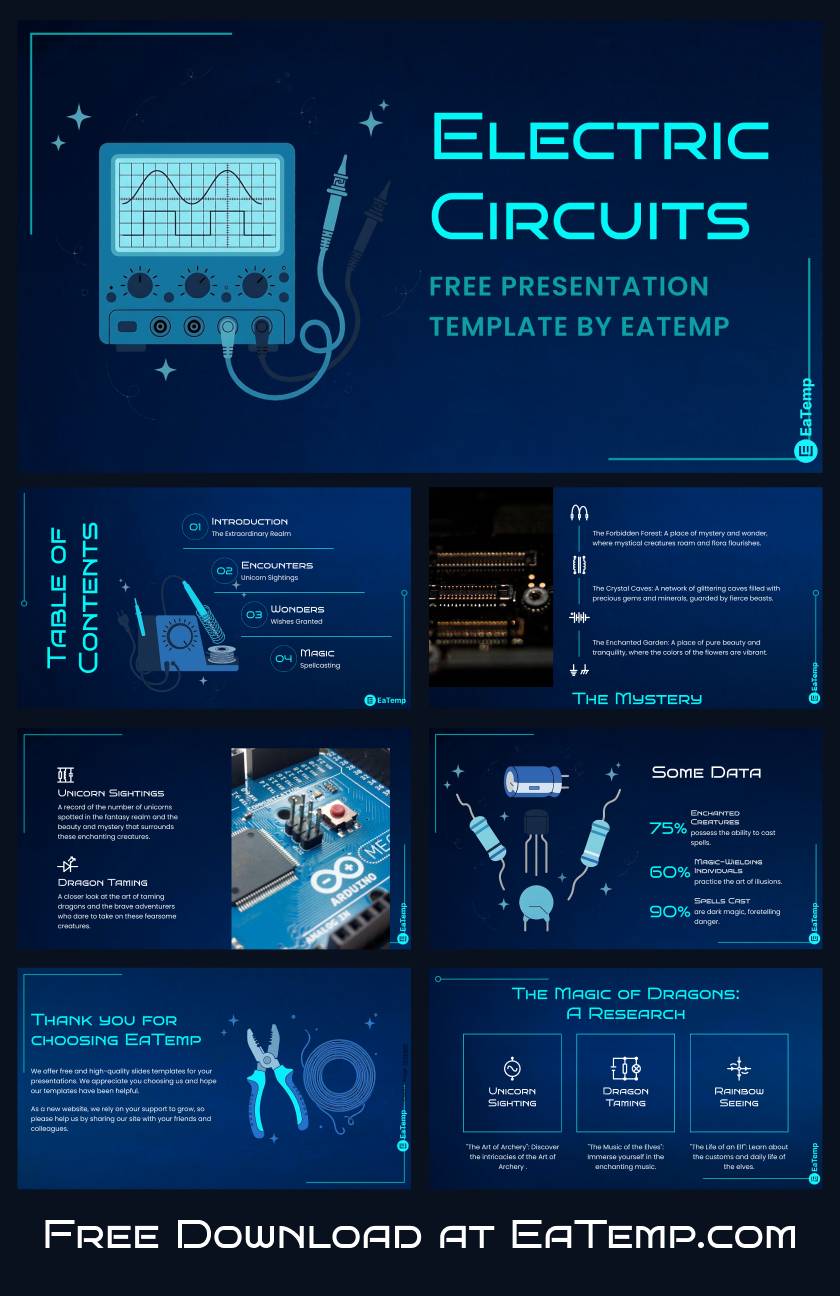 Electric Circuits PowerPoint Presentation Template