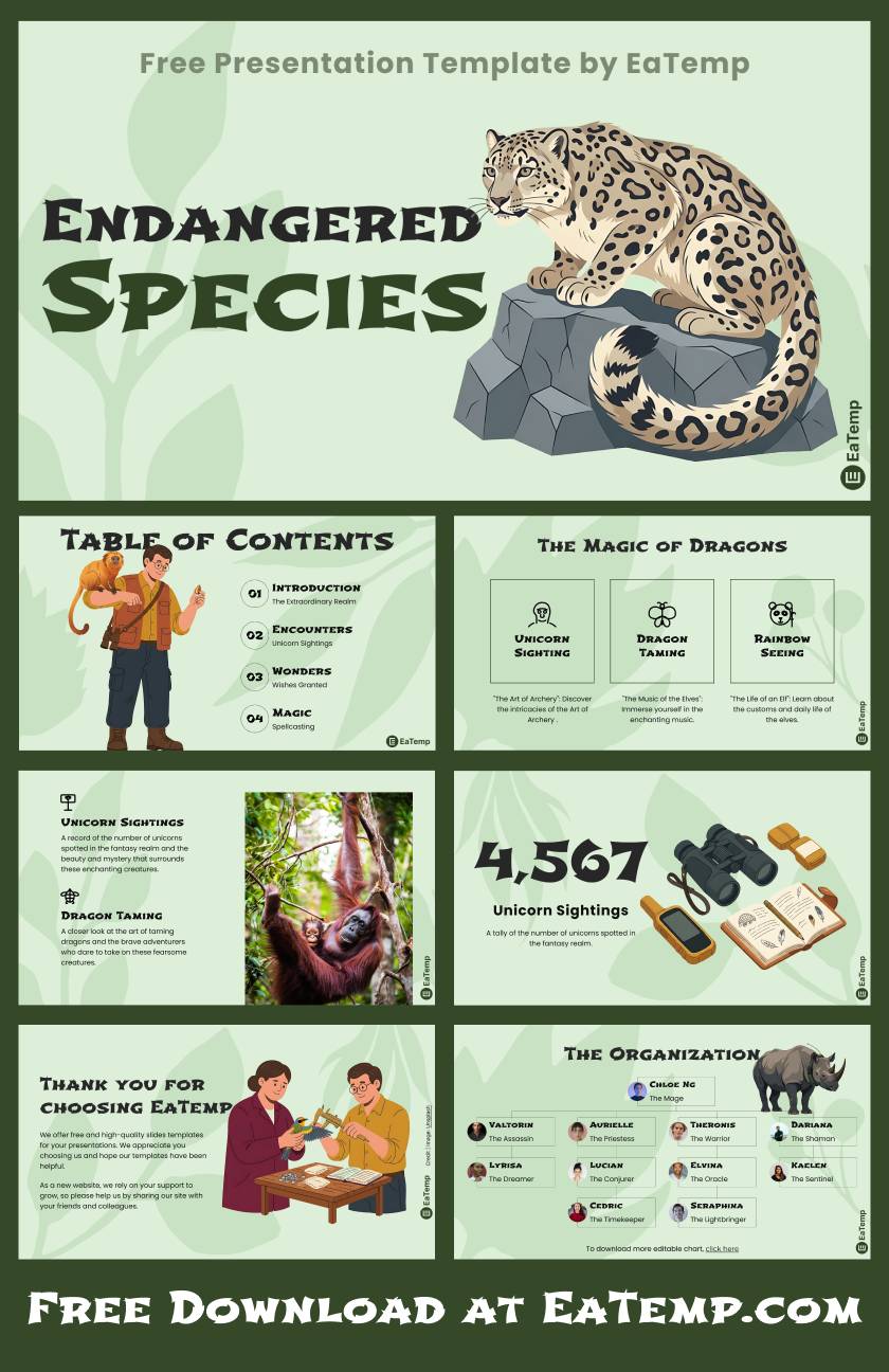 Endangered Species PPT Presentation Template