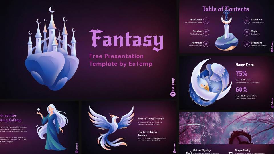 Fantasy PowerPoint Presentation Template and Google Slides Theme