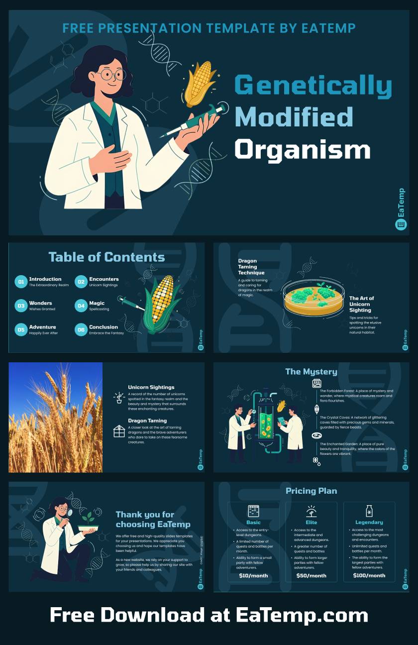 Genetically Modified Organism PowerPoint Presentation Template