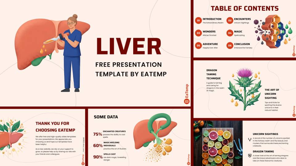 Liver PowerPoint Presentation Template and Google Slides Theme