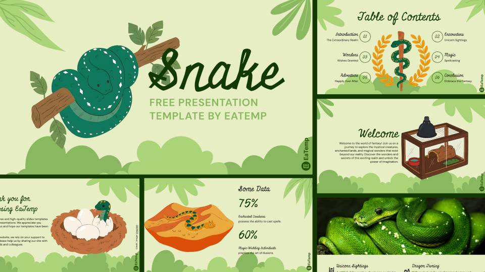 Snake PowerPoint Presentation Template and Google Slides Theme