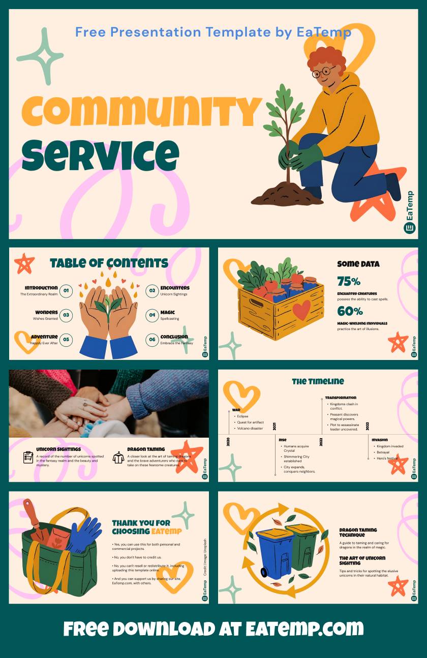Community Service PowerPoint Presentation Template