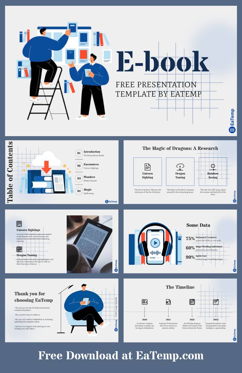 E book PowerPoint Presentation Template