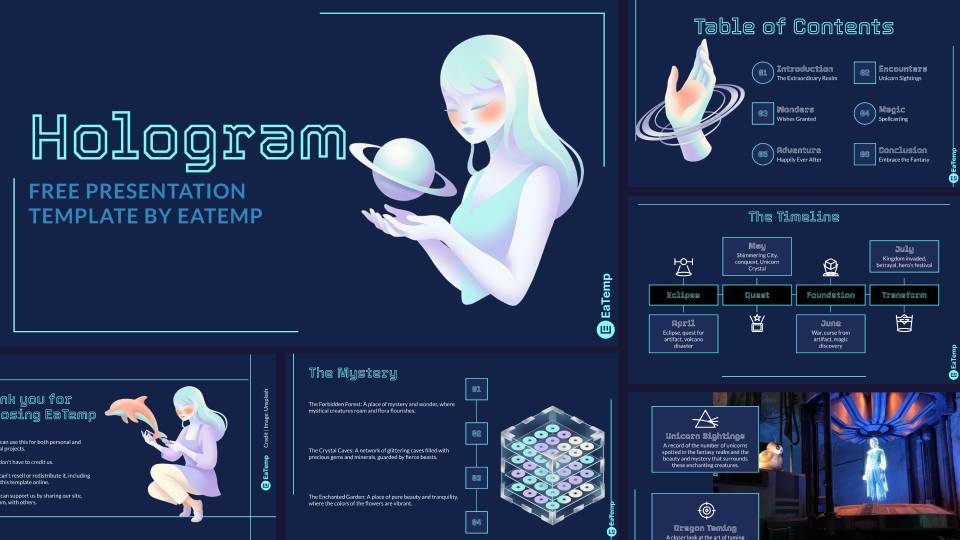 Hologram PowerPoint Presentation Template and Google Slides Theme