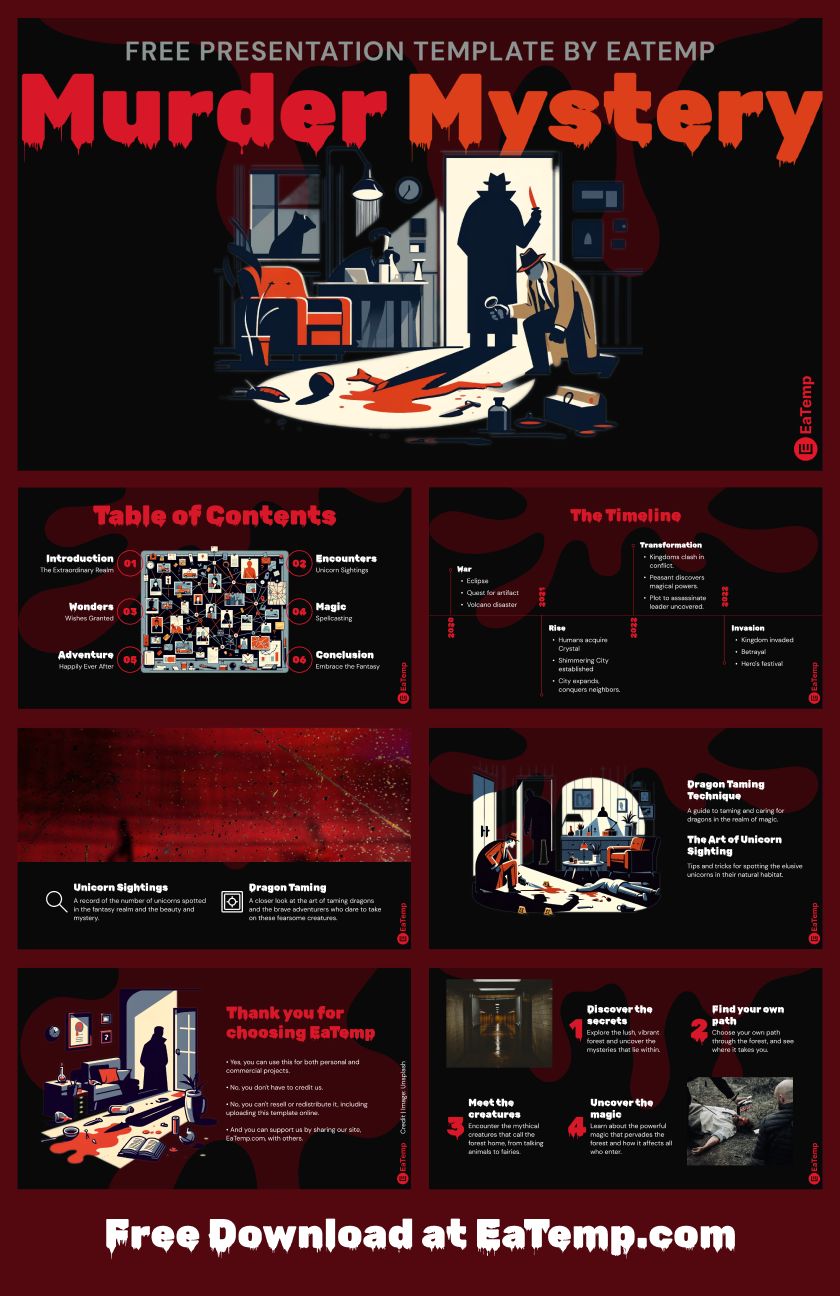 Murder Mystery 13 Murder Mystery PowerPoint Presentation Template