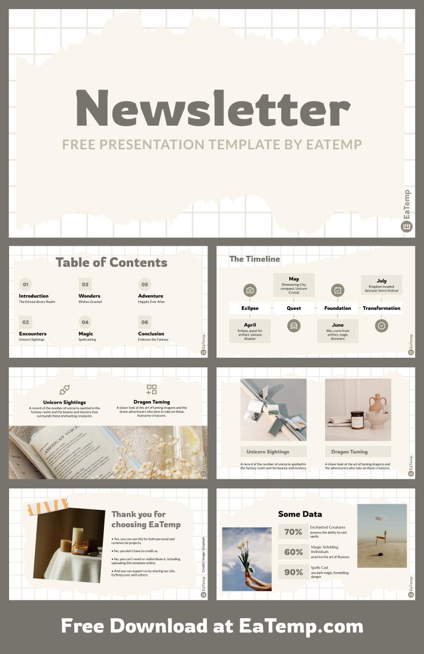 Monthly Newsletter Template Google Slides Educational Images Picstank