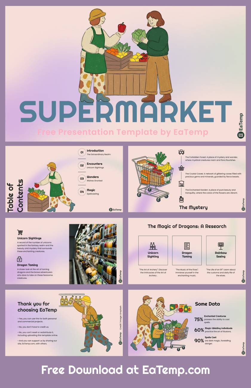 Supermarket PowerPoint Presentation Template