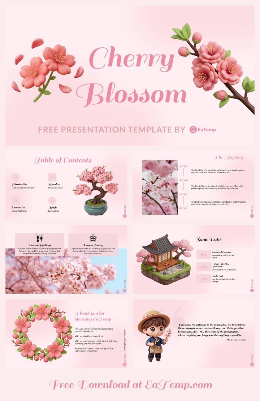 Cherry Blossom PowerPoint Presentation Template