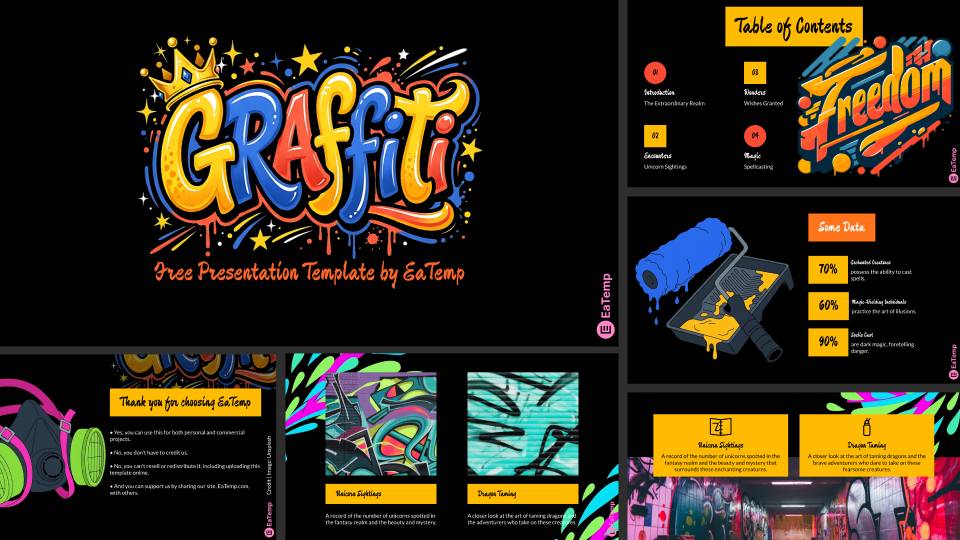 Graffiti PowerPoint Presentation Template and Google Slides Theme