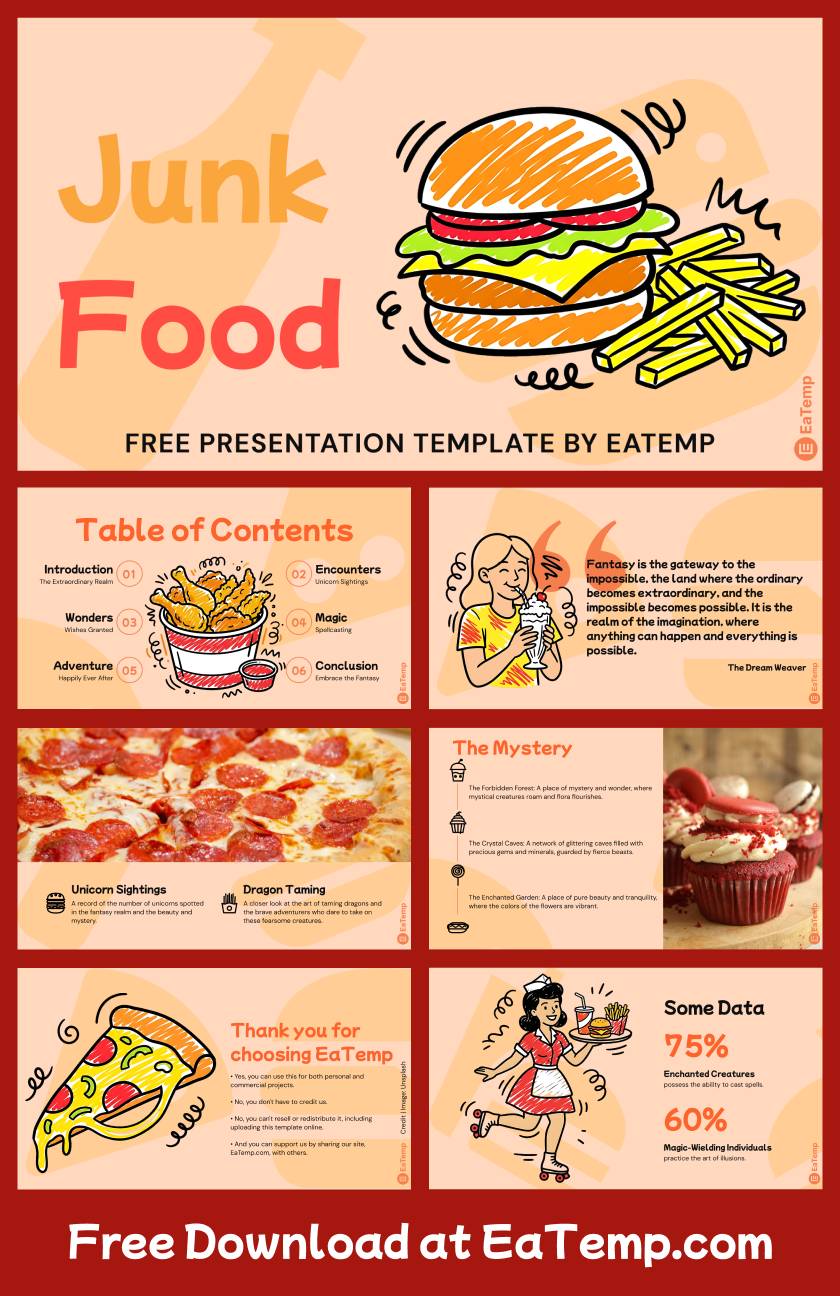 Junk Food PowerPoint Presentation Template