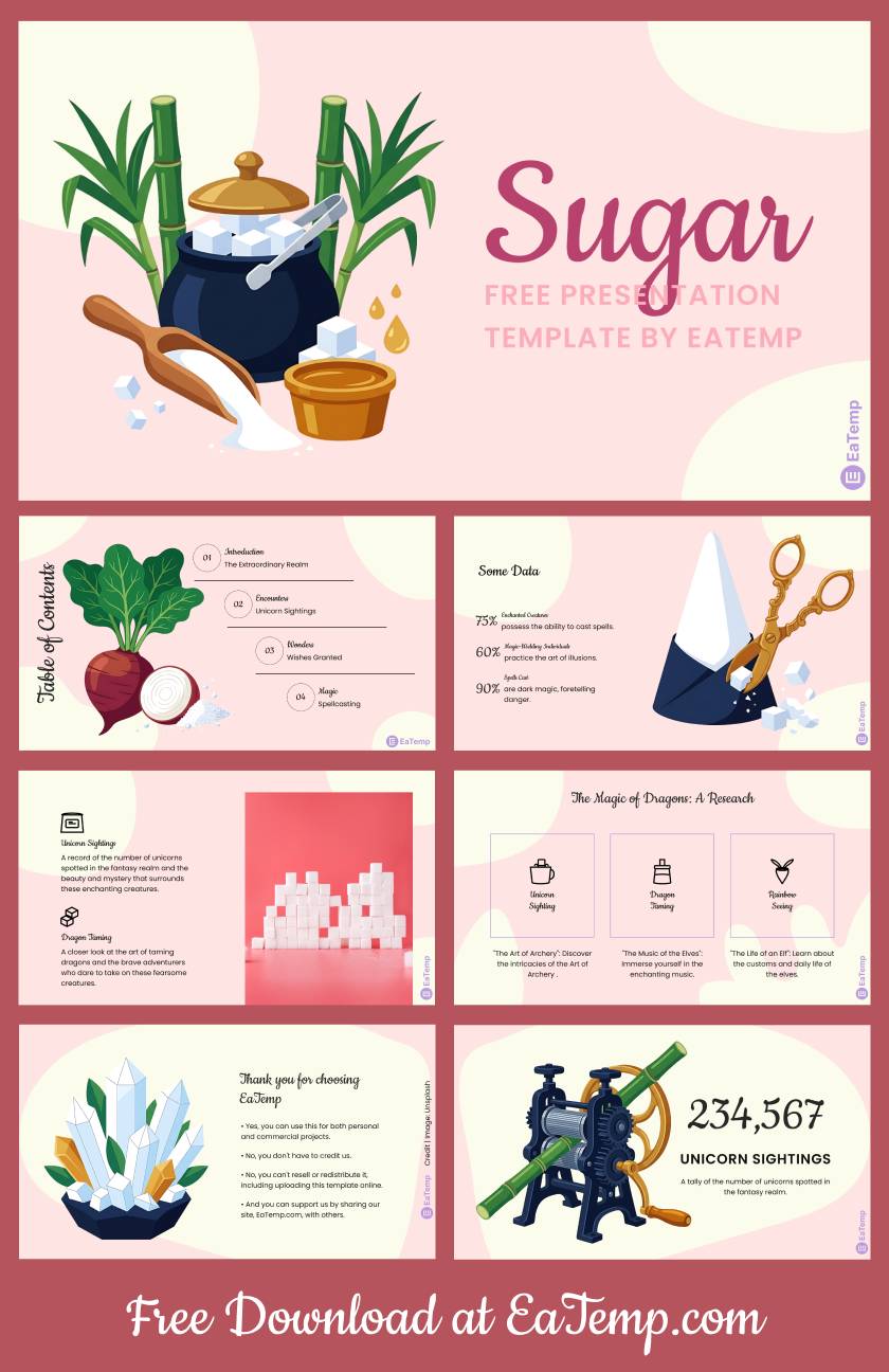 Sugar PowerPoint Presentation Template
