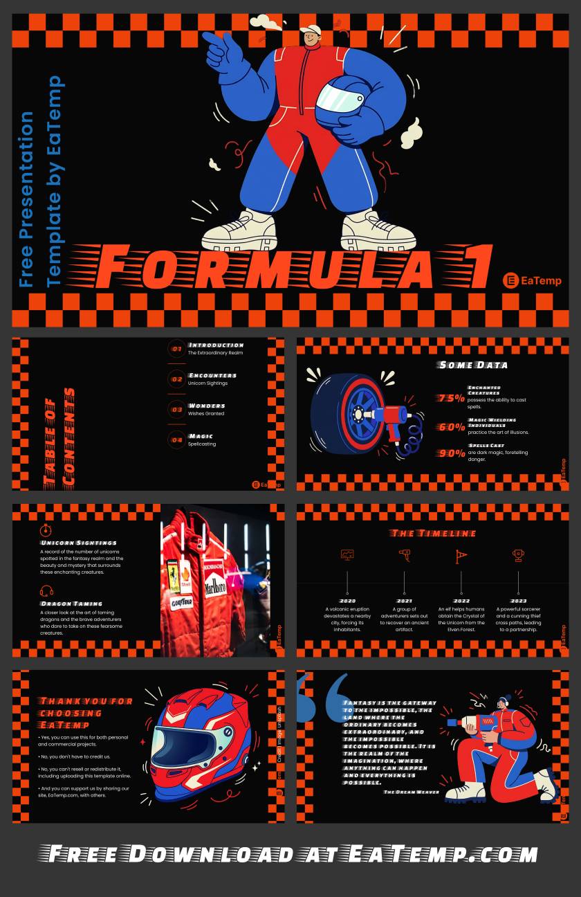 Formula 1 PowerPoint Presentation Template