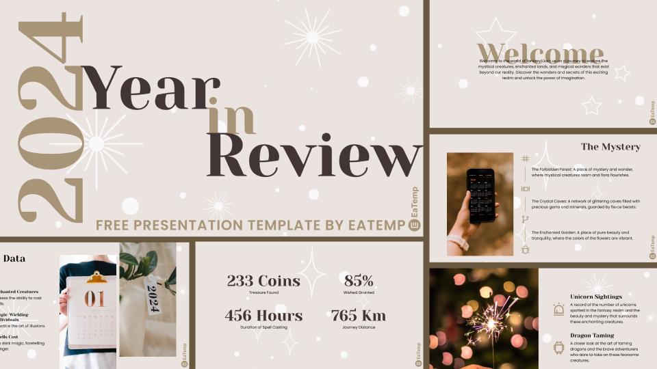 New Year 2025 PowerPoint Presentation Template & Google Slides Theme