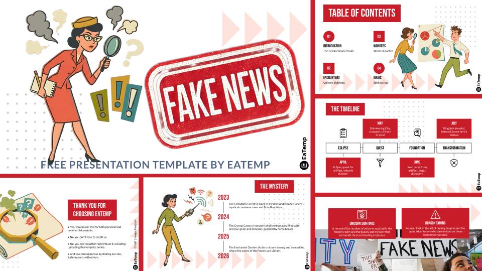 Fake News PowerPoint Presentation Template and Google Slides Theme