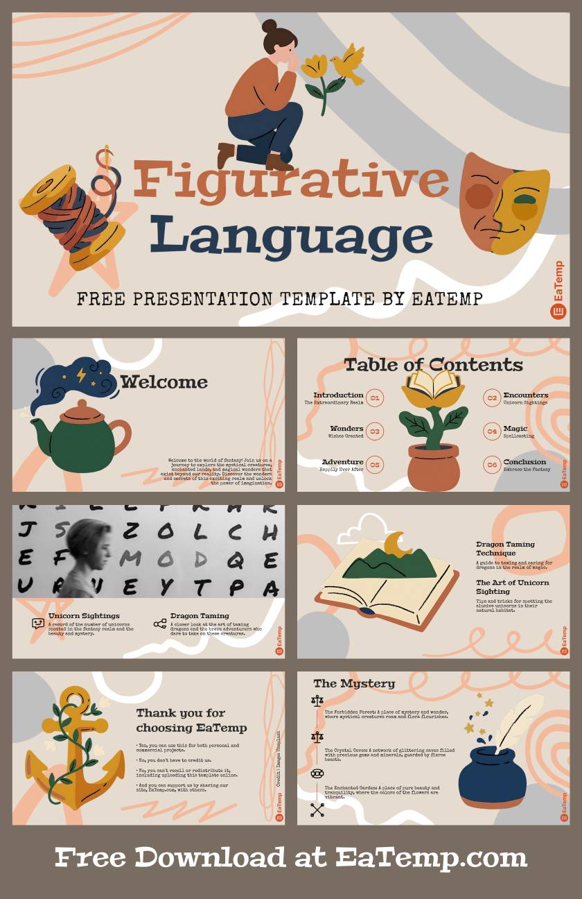 Figurative Language PowerPoint Presentation Template